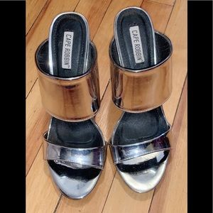 Cape Robbin Lucite Glitter heeled sandal